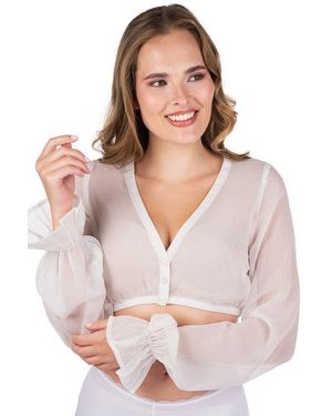 Marjo Dirndlbluse Dirndlbluse - Weiß