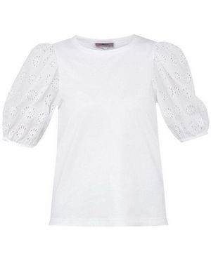 Marjo Trachtenshirt Blusenshirt - Weiß