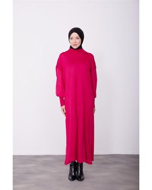 Armine Maxikleid Armine Unterkleid Lang, Langlebige Qualität Kleid Shapewear Dame - Pink