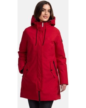 Manisa Wintermantel mit Kapuze - Rot