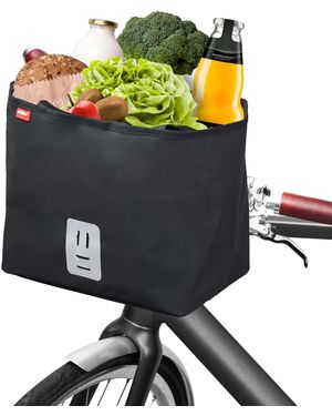 Achile Fahrrad-Lenkertasche inkl. Halterung, Fahrradtasche vorne, Fahrradkorb - Schwarz