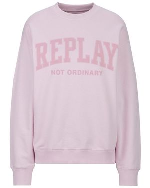 Replay Sweatshirt Big Not Ordinary - Pink