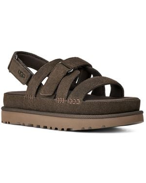 UGG Goldenstar Gleam Riemchensandale Plateausandale, Sandalette Mit Weichem Fußbett - Schwarz