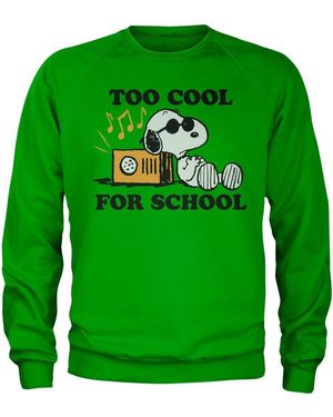 PEANUTS Worldwide LLC Rundhalspullover Snoopy Too Cool For School Sweatshirt - Grün