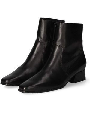 Paul Green Ankle Boots 8365-005 Damen Glattleder Schlupfstiefel - Schwarz