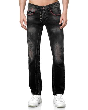 Rusty Neal Bequeme Jeans in geradem Schnitt - Mehrfarbig