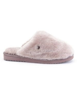 Warmbat Pantoffel Mungo Fur Mit Merino Schaffell Rose Damen Hausschuh - Pink