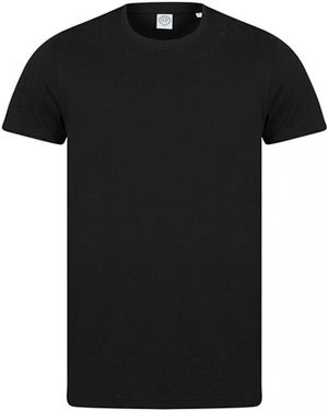 Sf Men Rundhalsshirt Organic T Rundhalsausschnitt Bio-Baumwolle - Schwarz