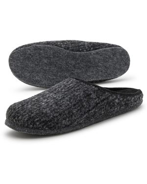 Pantoffelmann Pantoffeln Filzsohle leichte Filzpantoffel Hausschuhe Pantoffel (1 Paar) - Grau