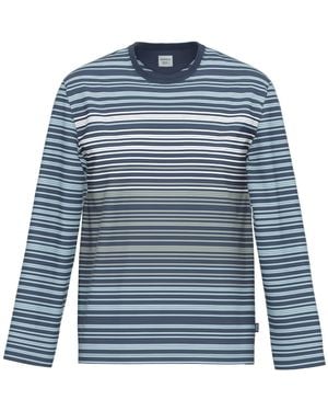 Ammann Pyjamaoberteil Schlafanzugshirt Langarm (1-tlg) Baumwolle, Mix und Match - Blau