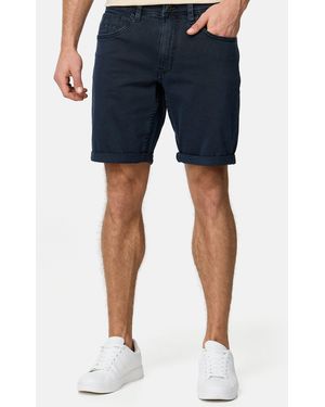 INDICODE Chinoshorts Page 5-Pocket-Shorts aus Stretch Denim - Blau