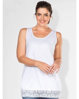 Sheego Shirttop Tanktop - Weiß