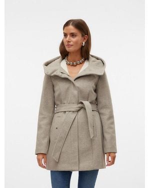 Vero Moda Langjacke Vmpopliva Jacket Ga Boo Kunstfaser, Regular Fit - Natur