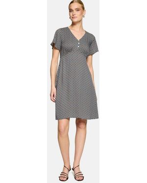 Zero Minikleid Damen Mit Print Material - Grau
