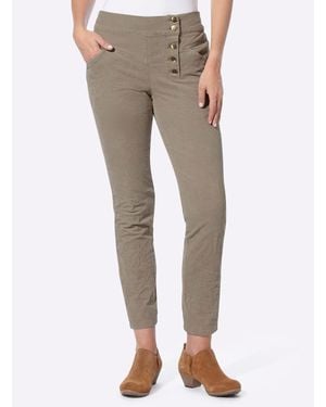 heine Jerseyhose Cordhose Innenbeinlänge ca. 74 cm - Natur