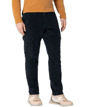 Timezone Cargohose REGULAR NIKLASTZ aus Baumwolle mit Stretch - Blau