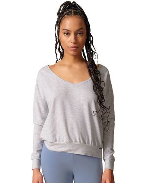 SKINY T- Shirt langarm Night In Mix & Match (Stück, 1-tlg) - Grau