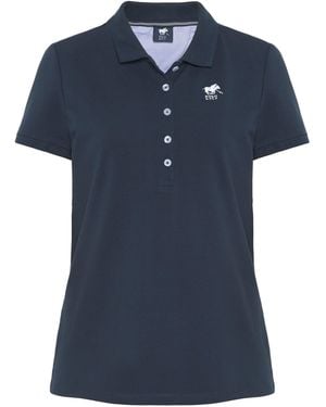 Polo Sylt Poloshirt mit langer Knopfleiste - Blau