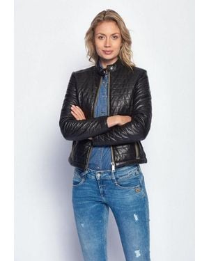 Maze Lederjacke Sota - Blau