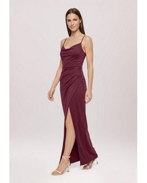 Vera Mont Abendkleid Damen Figurbetont Schlitz - Rot