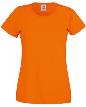 Fruit Of The Loom Rundhalsshirt Original T Lady-Fit / Belcoro® Garn - Orange