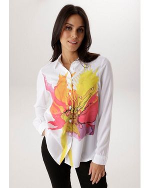 Aniston SELECTED Hemdbluse Mit Auffälligen, Künstlerischen Print - Mehrfarbig