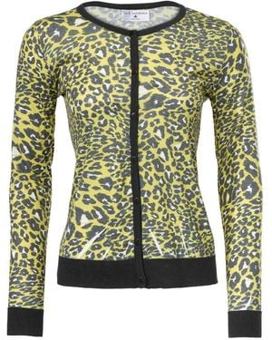Rick by rick cardona By Strickjacke Rick Cardona Designer-Druckstrickjacke, gelb-bunt - Grün