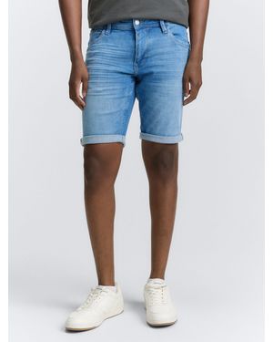 Tom Tailor TTPIERS Slim Jeans Shorts - Blau