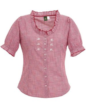 OS-Trachten Trachtenbluse 451000-3515 (1-tlg) - Pink