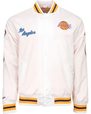 Mitchell & Ness Collegejacke City Collection Satin Los Angeles Lakers - Weiß