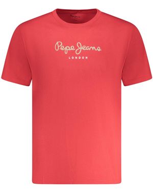Pepe Jeans Kurzarm-T-Shirt Rot - Regular Fit