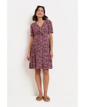 Seraphine Umstandskleid Umstands- + Stillkleid Mit Bindedetail (1-Tlg) - Rot