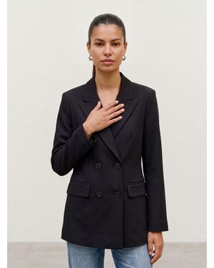 Vero Moda Longblazer Vmmagnolia Ls Regular Blazer Noos Materialmix, Regular Fit - Blau