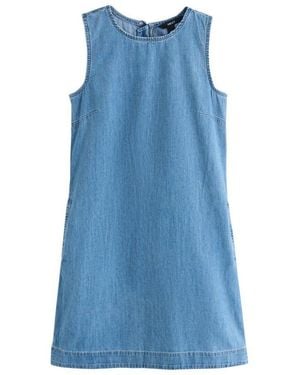 Next Jeanskleid Mini-Etuikleid Aus Denim, Kurzgröße (1-Tlg) - Blau