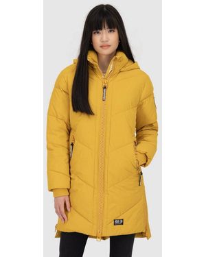 Alife & Kickin Steppmantel Lunaak A Coat Cs Wintermantel, Damenparka - Gelb