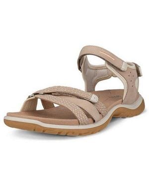 Ecco Offroad Roam W Trekkingsandale Outdoorschuh, Sommerschuh, Freizeitsandale, Mit Klettverschlüssen - Weiß