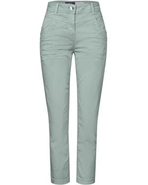 Cecil Chinohose NOS Style Scarlett Washed - Grün
