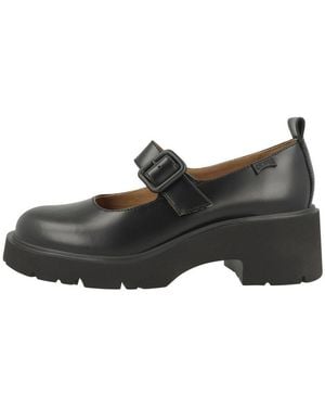 Camper Milah Damen Ballerina Halbschuhe, Slipper, Schlupfschuhe, Loafer, Mokassin - Schwarz