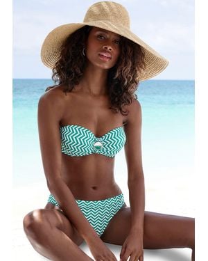 Jette Bügel-Bandeau-Bikini mit Zier-Accessoires - Rot