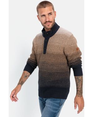 Camel Active Troyer aus einem Baumwollmix (1-tlg) Markenlogo - Braun