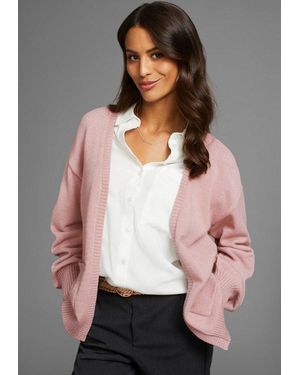 Laura Scott Strickjacke Softer Übergangsstrick - Grau