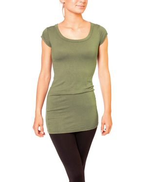 Muse Kurzarm Longshirt 1002 - Grün