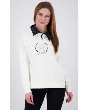 DEPROC Active Sweat Troyer HAINESVILLE WOMEN mit Troyerkragen - Weiß