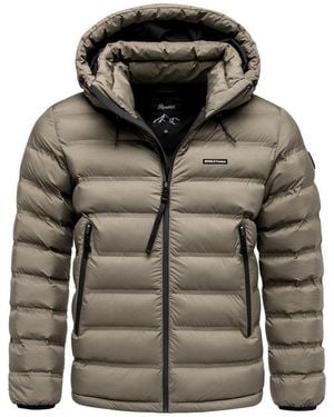 REPUBLIX Winterjacke Braxton Herren Gefütterte Winter Jacke Für Männer Mit Kapuze - Grau