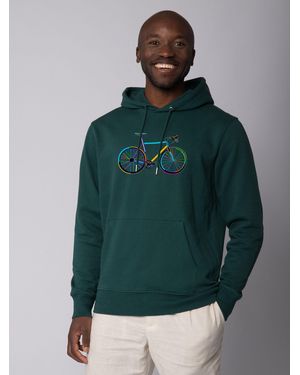 wat? Apparel Wat? Apparel Hoodie Fahrrad by night - Grün