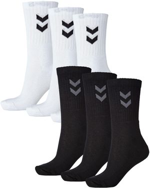 Hummel Sportsocken Atmungsaktive Sportstrümpfe aus Baumwollmischung - Schwarz