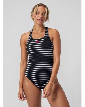 Speedo Badeanzug Damen 8-00305300334 Badeanzug Mit Print Schwarz - Blau