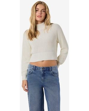 Noisy May Stehkragenpullover Nmdara L/S High Neck Knit Fwd Noos - Blau