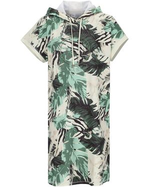 Hajo Sweatkleid mit Kapuze - Grün