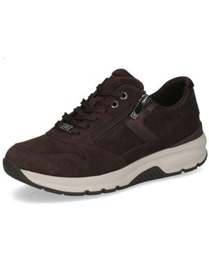 Caprice Keilsneaker Freizeitschuh, Halbschuh, Schnürer Mit Glitzerdetails - Schwarz